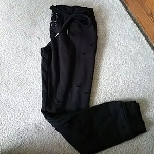 Holy joggers; lace up front